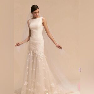 Anthropologie BHLDN WHISPERS & ECHOS TUSCANY WEDDING DRESS SIZE 12 IVORY